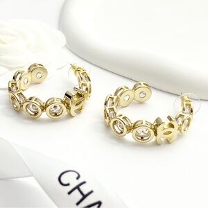 Elegant Gold and Silver Hoop Earrings